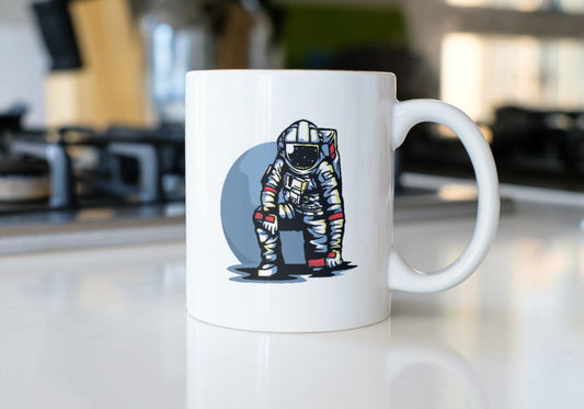 Astronaut kneeling