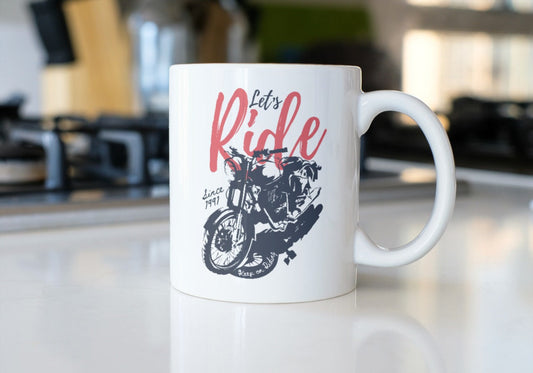 Customisable Biker Mugs-Let's ride. Carry your biker mug wherever you go.